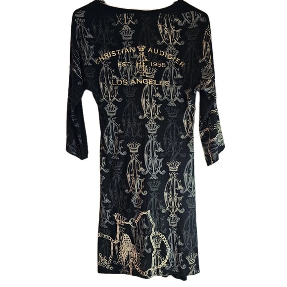 Christian Audigier Midi Dress Black Small‎ - Picture 4 of 14